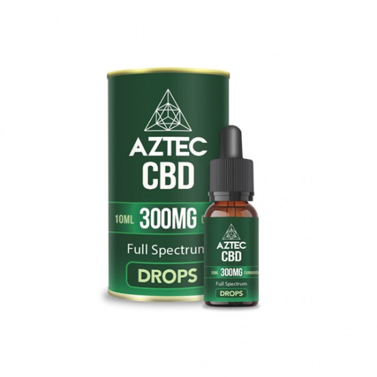 Aztec CBD Full Spectrum Hemp Oil 300mg CBD 10ml - Flavour: Natural Hemp