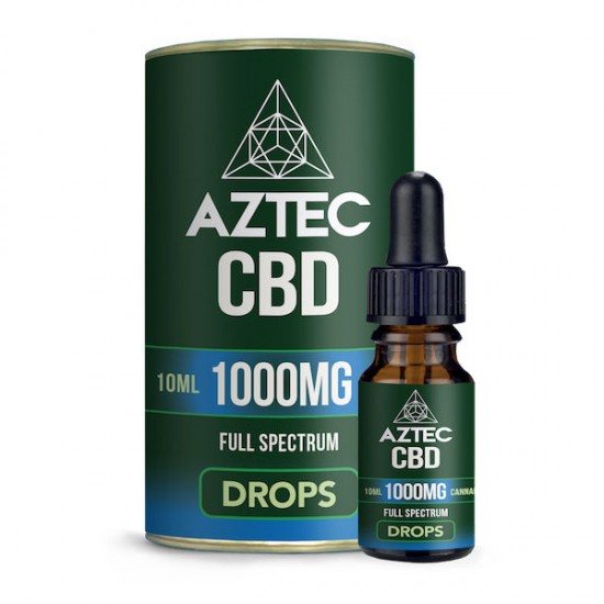 Aztec CBD Full Spectrum Hemp Oil 1000mg CBD 10ml - Flavour: Natural Hemp