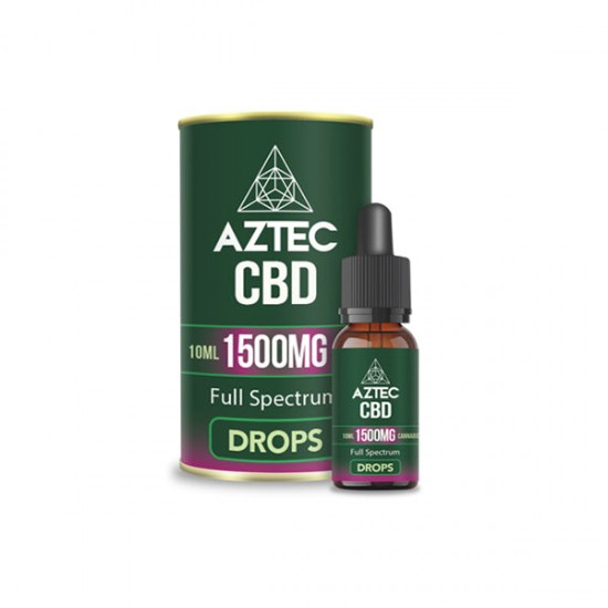 Aztec CBD Full Spectrum Hemp Oil 1500mg CBD 10ml - Flavour: Natural Hemp