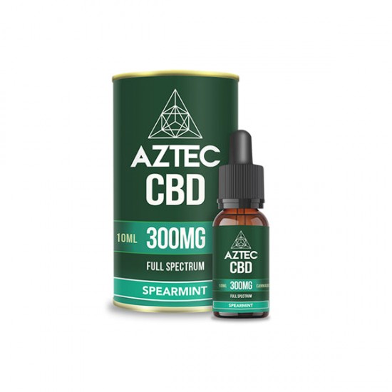 Aztec CBD Full Spectrum Hemp Oil 300mg CBD 10ml - Flavour: Spearmint