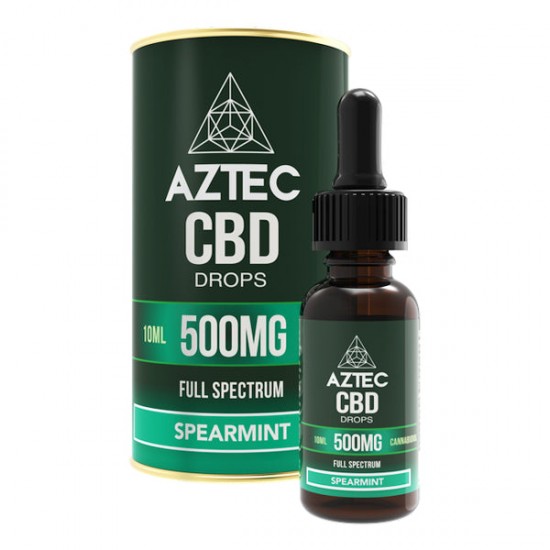 Aztec CBD Full Spectrum Hemp Oil 500mg CBD 10ml - Flavour: Spearmint