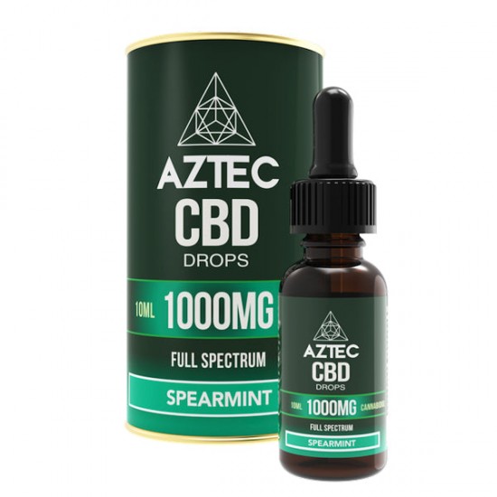 Aztec CBD Full Spectrum Hemp Oil 1000mg CBD 10ml - Flavour: Spearmint