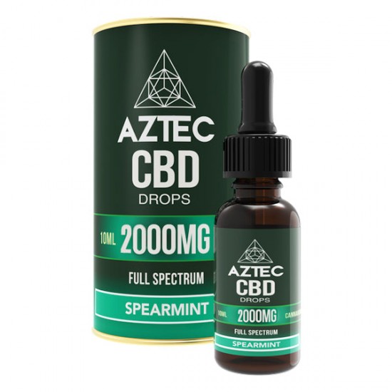 Aztec CBD Full Spectrum Hemp Oil 2000mg CBD 10ml - Flavour: Spearmint