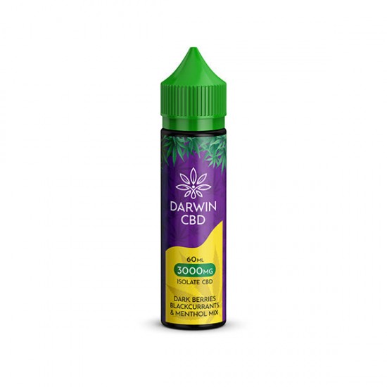 Darwin 3000mg CBD Isolate E-Liquid 60ml - Flavour: Dark Berries Blackcurrants & Menthol Mix