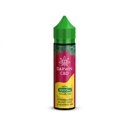 Darwin 3000mg CBD Isolate E-Liquid 60ml - Flavour: Cherries Red Berries & Menthol Mix