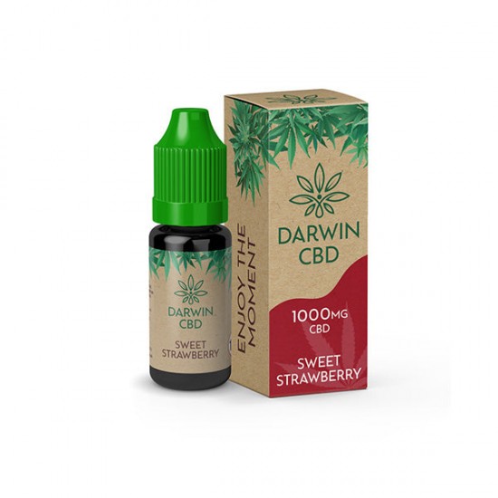 Darwin 1000mg CBD Isolate E-Liquid 10ml - Flavour: Sweet Strawberry