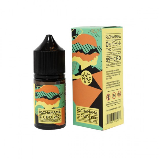 Pachamama 250mg CBD Vaping Liquid 30ml (70PG/30VG) - Flavour: Minty Mango