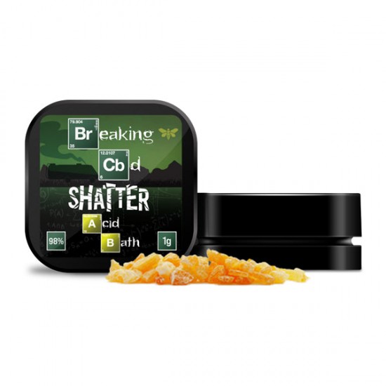 Breaking CBD 98% CBD Shatter - 1g - Flavour: Acid Bath