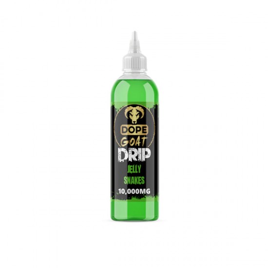 Dope Goat Drip 10,000mg CBD Vaping Liquid 250ml (70PG/30VG) - Flavour: Jelly Snakes