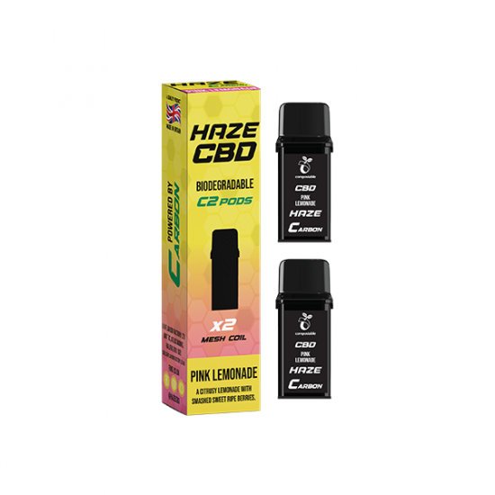 500mg Haze CBD C2 Pods - 800 puffs - Flavour: Pink Lemonade