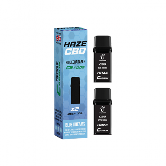 500mg Haze CBD C2 Pods - 800 puffs - Flavour: Blue Dreams