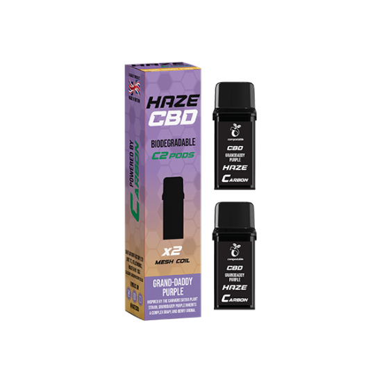 500mg Haze CBD C2 Pods - 800 puffs - Flavour: Grand Daddy Purple