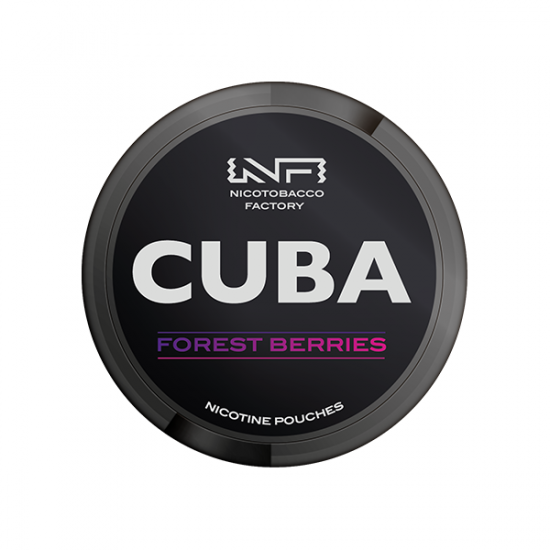 43mg CUBA Black Nicotine Pouches - 25 Pouches - Flavour: Forest Berries