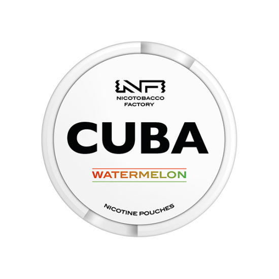 16mg CUBA White Nicotine Pouches - 25 Pouches - Flavour: Watermelon