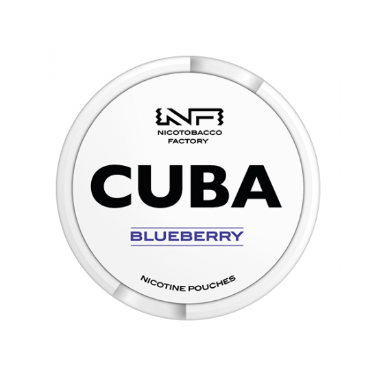 16mg CUBA White Nicotine Pouches - 25 Pouches - Flavour: Blueberry