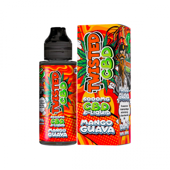 Twisted CBD 6000mg CBD E-liquid 100ml (50VG/50PG) - Flavour: Mango & Guava