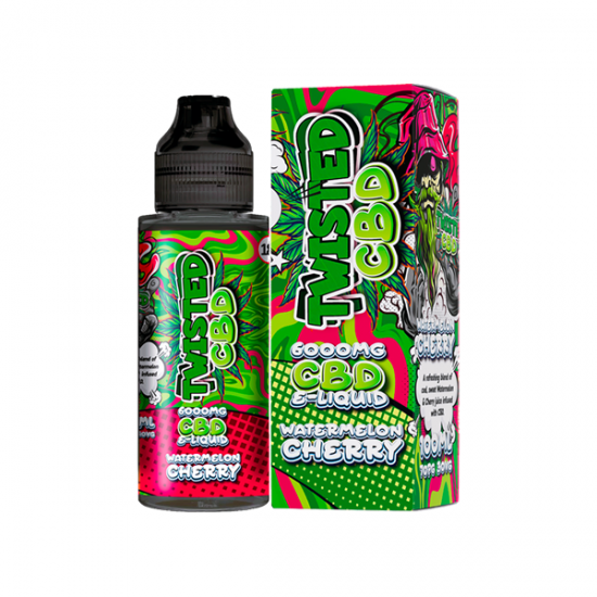 Twisted CBD 6000mg CBD E-liquid 100ml (50VG/50PG) - Flavour: Watermelon Cherry