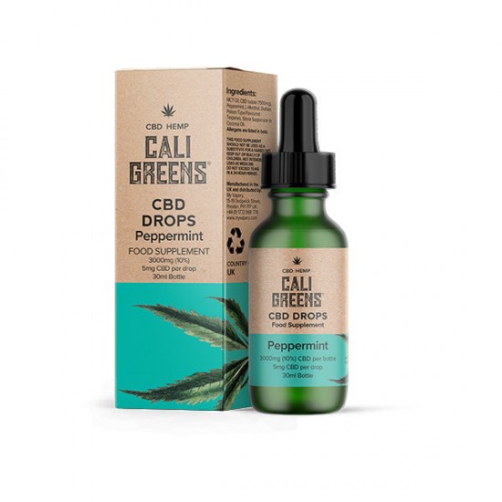 Cali Greens 3000mg CBD Oral Drops - 30ml - Flavour: Peppermint