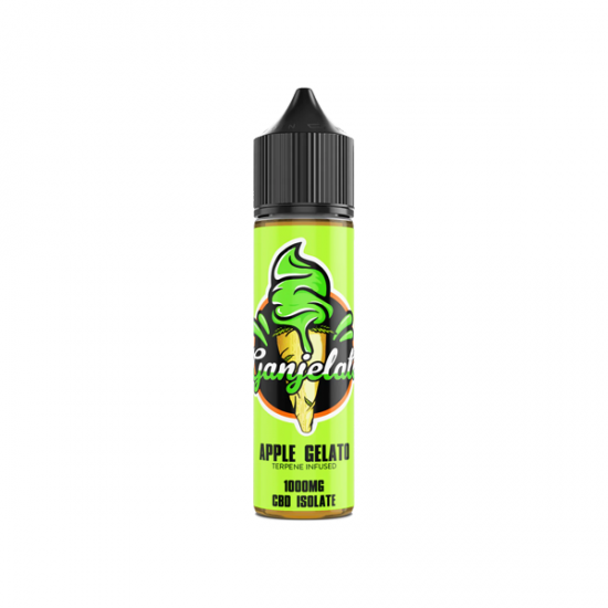 Ganjelato 1000mg CBD Isolate E-liquid 50ml (50VG/50PG) - Flavour: Apple Gelato