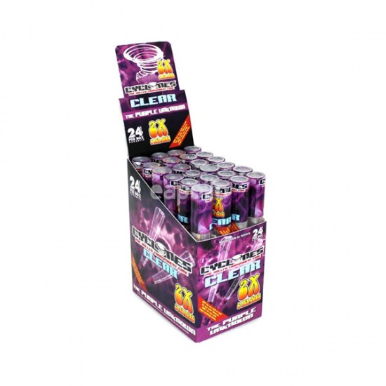 Cyclones Pre Rolled Clear Cones - 24 pack - Flavour: Purple Unknown