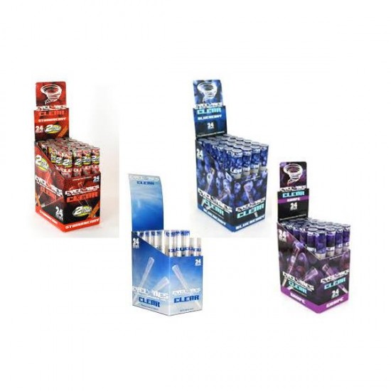 Cyclones Pre Rolled Clear Cones - 24 pack - Flavour: White Chocolate