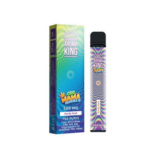 Aroma King Mama Huana 500mg CBD Disposable Vape Device 700 Puffs - Flavour: Kandy Kush