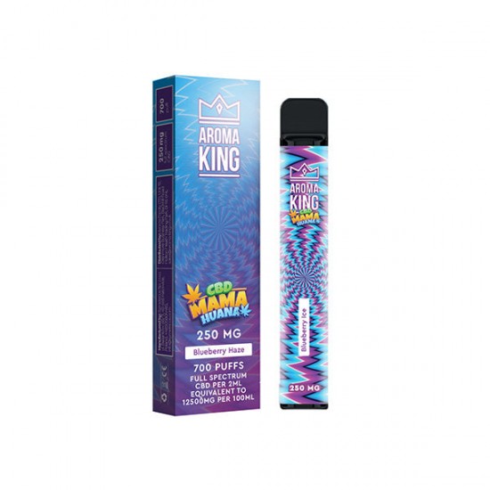 Aroma King Mama Huana 250mg CBD Disposable Vape Device 700 Puffs - Flavour: Blueberry Haze