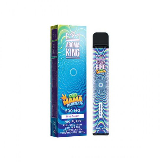Aroma King Mama Huana 500mg CBD Disposable Vape Device 700 Puffs - Flavour: Blue Dream