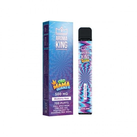 Aroma King Mama Huana 500mg CBD Disposable Vape Device 700 Puffs - Flavour: Blueberry Haze