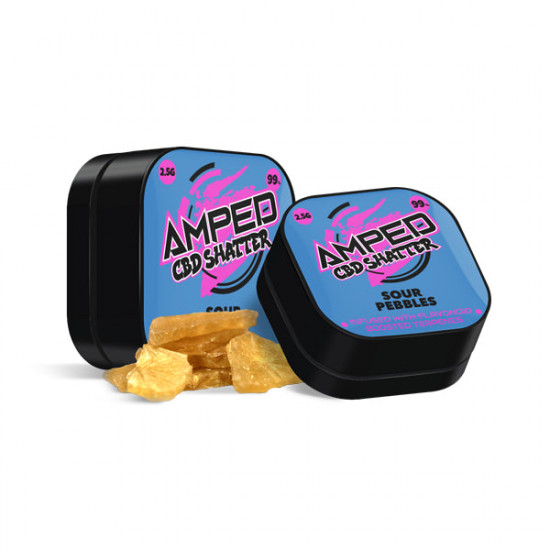 Amped CBD 99% CBD Shatter 1g - Flavour: Sour Pebbles