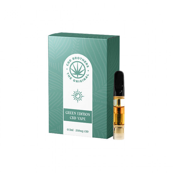 CBD Brothers 250mg Vape Cartridges - 0.5ml - Flavour: Green Edition