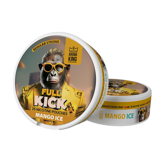 20mg Aroma King Full Kick Nicotine Pouches - 25 Pouches - Flavour: Mango Ice