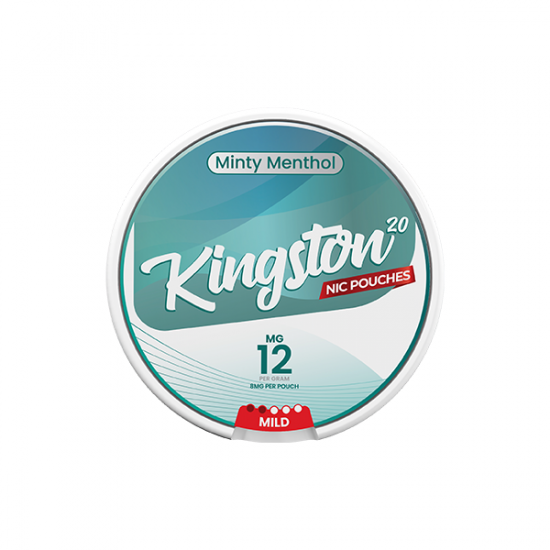 12mg Kingston Nicotine Pouches - 20 Pouches - Flavour: Minty Menthol