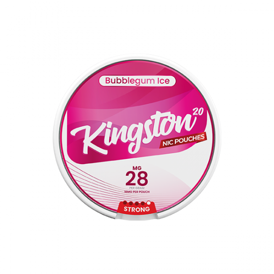 28mg Kingston Nicotine Pouches - 20 Pouches - Flavour: Bubblegum Ice