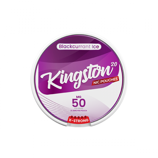 50mg Kingston Nicotine Pouches - 20 Pouches - Flavour: Blackcurrant Ice