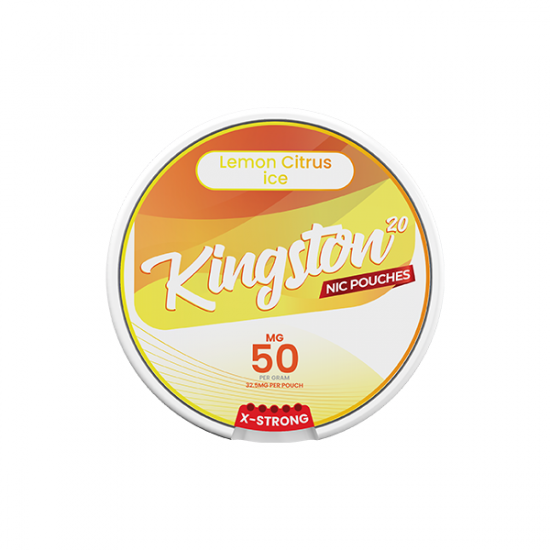 50mg Kingston Nicotine Pouches - 20 Pouches - Flavour: Lemon Citrus Ice