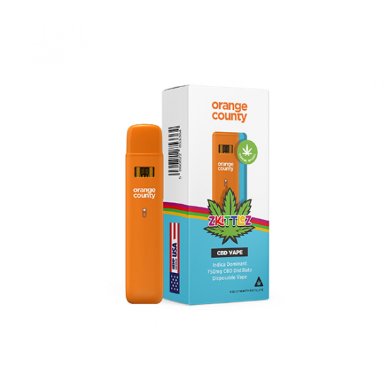 Orange County 750mg CBD Disposable Vape Pen 1ml - Flavour: Zkittles