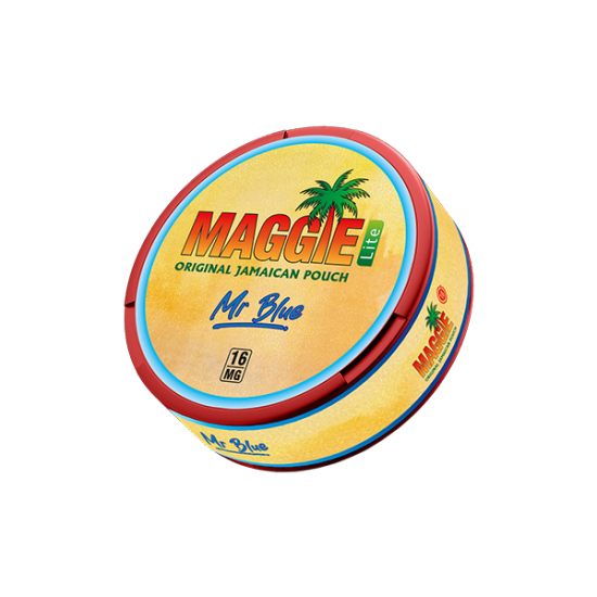 16mg Maggie Lite Nicotine Pouches - 20 Pouches - Flavour: Mr Blue