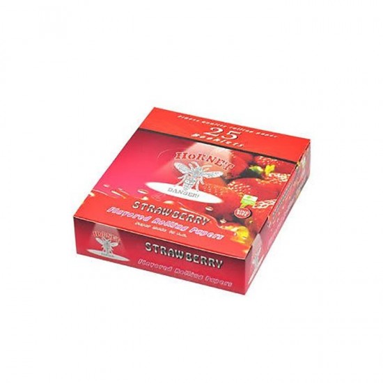 25 Hornet Flavoured King Size Rolling Paper - 12 Flavours - Flavour: Strawberry
