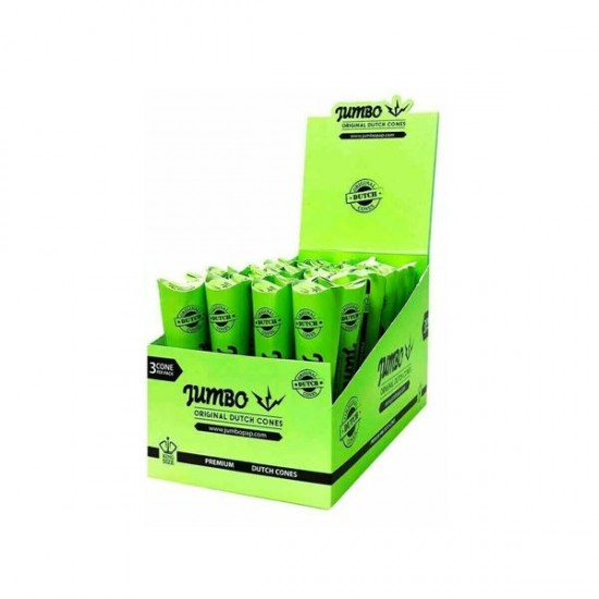 Jumbo King Sized Premium Dutch Cones Pre-Rolled  - Green - Amount: x32 (Display Box)