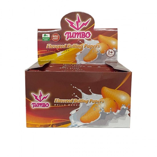 24 Jumbo Flavoured King Size Rolling Papers - Flavour: Mello Mango