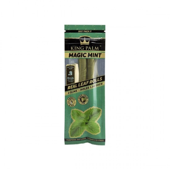 2 King Palm Flavoured Slim 1.5G Rolls - Flavour: Magic Mint