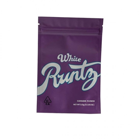 Printed Mylar Zip Bag 3.5g Large - Amount: x1 & Design: White Runtz