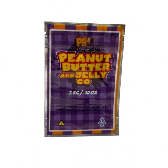 Printed Mylar Zip Bag 3.5g Large - Amount: x1 & Design: Peanut Butter & Jelly Co