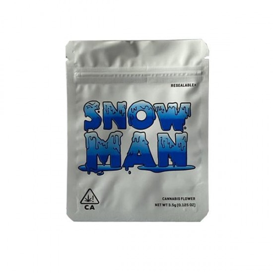 Printed Mylar Zip Bag 3.5g Standard - Amount: x1 & Design: Snow Man