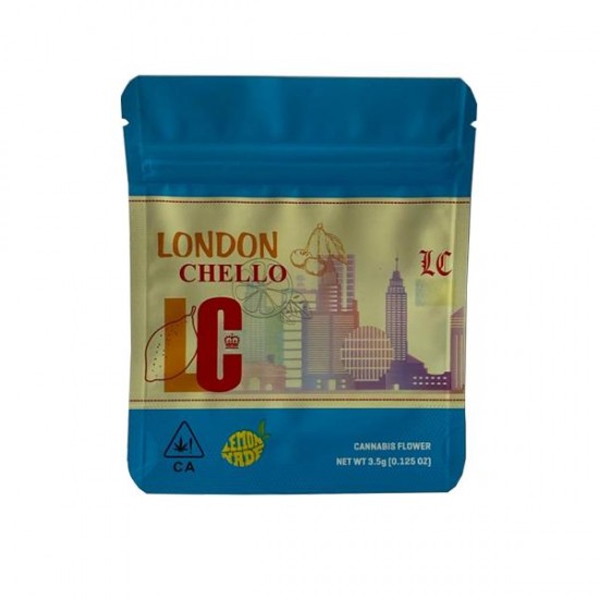 Printed Mylar Zip Bag 3.5g Standard - Amount: x1 & Design: London Chello
