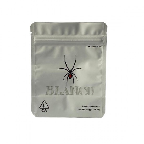 Printed Mylar Zip Bag 3.5g Standard - Amount: x1 & Design: Blanco