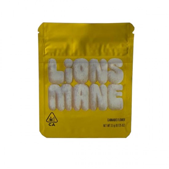 Printed Mylar Zip Bag 3.5g Standard - Amount: x1 & Design: Lions Mane