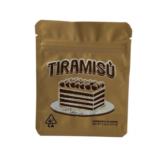 Printed Mylar Zip Bag 3.5g Standard - Amount: x50 & Design: Tiramisu