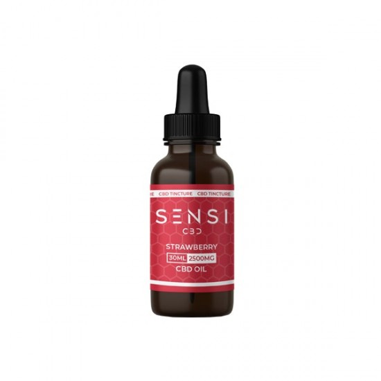 Sensi CBD 2500mg CBD Tinture Oil 30ml (BUY 1 GET 1 FREE) - Flavour: Strawberry